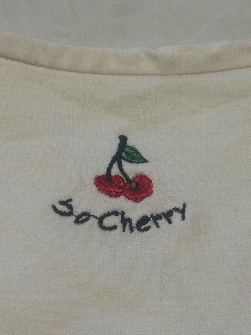 St. John Sport by Marie Gray Tee with Red Cherry Embroidery